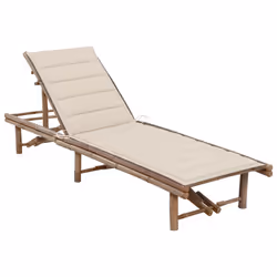 VidaXL 3061635, Linge, Siège rembourré, Bambou, Beige, Polyester, 650 mm