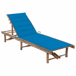 VidaXL 3061636, Linge, Siège rembourré, Bambou, Bleu, Polyester, 650 mm