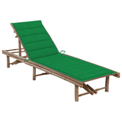 VidaXL 3061637 chaise d'extérieur Linge Siège rembourré Bambou Vert