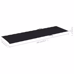VidaXL 3061639 chaise d'extérieur Linge Siège rembourré Bambou Noir - Vue supplémentaire 7