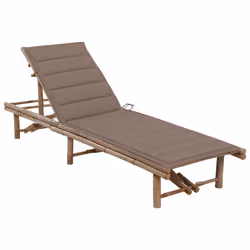 VidaXL 3061640, Linge, Siège rembourré, Bambou, Taupe, Polyester, 650 mm