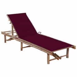 VidaXL 3061641, Linge, Siège rembourré, Bambou, Rouge, Polyester, 650 mm