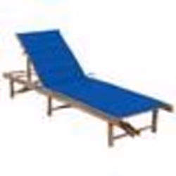 vidaXL Chaise longue de jardin avec coussin Bambou - TU
