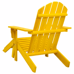 VidaXL 315864 chaise d'extérieur Terrace Siège rembourré Bois de pin Jaune - Vue supplémentaire 4