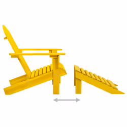 VidaXL 315864 chaise d'extérieur Terrace Siège rembourré Bois de pin Jaune - Vue supplémentaire 5