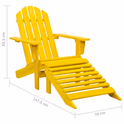 VidaXL 315864 chaise d'extérieur Terrace Siège rembourré Bois de pin Jaune - Vue supplémentaire 8