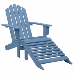VidaXL 315865, Terrace, Siège rembourré, Bois de pin, Bleu, 110 kg, 700 mm
