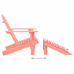 VidaXL 315867 chaise d'extérieur Terrace Siège rembourré Bois de pin Rose - Vue supplémentaire 5
