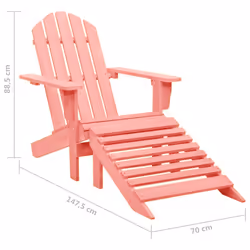 VidaXL 315867 chaise d'extérieur Terrace Siège rembourré Bois de pin Rose - Vue supplémentaire 8