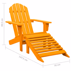 VidaXL 315868 chaise d'extérieur Terrace Siège rembourré Bois de pin Orange - Vue supplémentaire 8