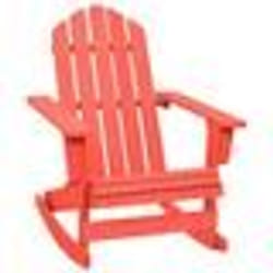 vidaXL Chaise à bascule de jardin Adirondack bois de sapin rouge - TU