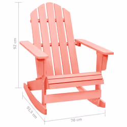 VidaXL 315887 chaise d'extérieur Terrace Siège rembourré Bois de pin Rose - Vue supplémentaire 6