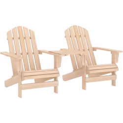 Détendez-vous dans le jardin ou sur le patio dans cette chaise Adirondack en bois confortable ! Cette chaise de jardin, fabri ...