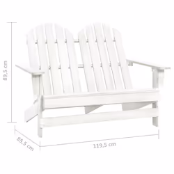 VidaXL 315899 chaise d'extérieur Terrace Siège rembourré Bois de pin Blanc - Vue supplémentaire 6