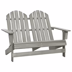 VidaXL 315900, Terrace, Siège rembourré, Bois de pin, Gris, 110 kg, 1195 mm