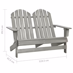 VidaXL 315900 chaise d'extérieur Terrace Siège rembourré Bois de pin Gris - Vue supplémentaire 6