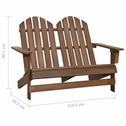 VidaXL 315901 chaise d'extérieur Terrace Siège rembourré Bois de pin Marron - Vue supplémentaire 6
