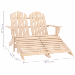 VidaXL 315912 chaise d'extérieur Terrace Siège rembourré Bois de pin - Vue supplémentaire 8
