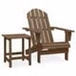 vidaXL Chaise de jardin Adirondack avec table Bois de sapin Marron - TU