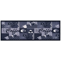 Vidaxl - Tapis de cuisine lavable Bleu café 60x300 cm
