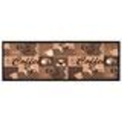 vidaXL Tapis de sol de cuisine lavable Marron café 45x150 cm - TU