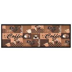 vidaXL Tapis de cuisine lavable Marron café 60x180 cm - TU
