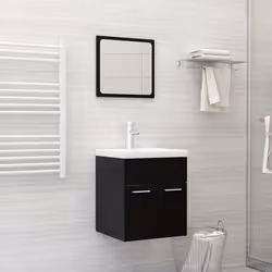 Avec cet élégant ensemble de meubles de salle de bain, vous pouvez créer un espace de rangement supplémentaire pour votre sal ...
