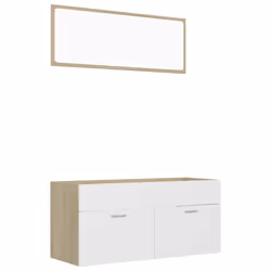 VidaXL 804814, Blanc, Chêne, Bois, 1000 mm, 385 mm, 460 mm, 100 cm