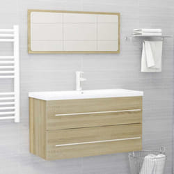 Ensemble de meubles de bain 2 pcs Chêne sonoma Aggloméré Vidaxl