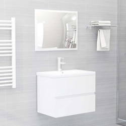 Vidaxl - Ensemble de meubles de salle de bain 2 pcs blanc brillant