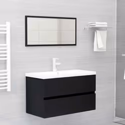 Avec cet ensemble de meubles de salle de bain, vous pouvez créer un espace de rangement supplémentaire pour votre salle de ba ...