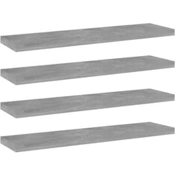 Panneaux de bibliothèque 4 pcs gris béton bois d'ingénierie Vidaxl