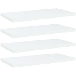 Panneaux de bibliothèque 4 pcs blanc bois d'ingénierie Vidaxl