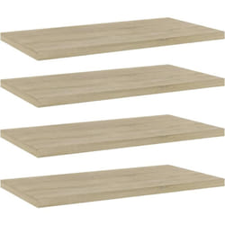 Panneau de bibliothèque 4 pcs chêne sonoma bois d'ingénierie Vidaxl