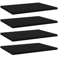 Panneaux de bibliothèque 4 pcs noir bois d'ingénierie Vidaxl