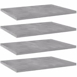 vidaXL Panneaux de bibliothèque 4 pcs gris béton bois d’ingénierie