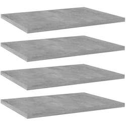 vidaXL Panneaux de bibliothèque 4 pcs gris béton bois d’ingénierie