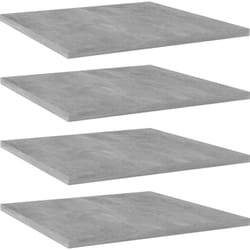 Vidaxl - Panneaux de bibliothèque 4 pcs Gris béton 40x40x1,5cm Aggloméré