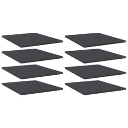 vidaXL Panneaux de bibliothèque 8 pcs gris bois d'ingénierie - TU