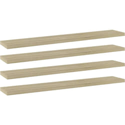 Panneau de bibliothèque 4pcs Chêne sonoma 60x10x1,5cm Aggloméré Vidaxl