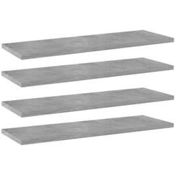 Panneaux de bibliothèque 4 pcs Gris béton 60x20x1,5cm Aggloméré Vidaxl