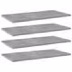 vidaXL Panneaux de bibliothèque 4 pcs Gris béton 60x30x1,5cm Aggloméré