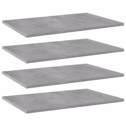 vidaXL Panneaux de bibliothèque 4 pcs gris béton bois d’ingénierie