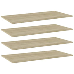 Panneaux bibliothèque 4 pcs Chêne sonoma 80x20x1,5 cm Aggloméré Vidaxl