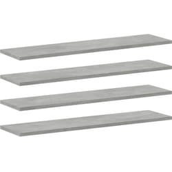 Panneaux de bibliothèque 4 pcs Gris béton 80x20x1,5cm Aggloméré Vidaxl
