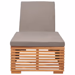 VidaXL 316038 chaise d'extérieur Linge Siège rembourré Polyester, Teck Gris