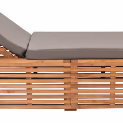 VidaXL 316038 chaise d'extérieur Linge Siège rembourré Polyester, Teck Gris - Vue supplémentaire 6