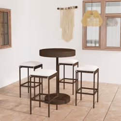 Cet ensemble élégant de bar de jardin vous permet de passer des moments agréables et confortables avec votre famille et vos a ...