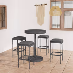 Cet ensemble élégant de bar de jardin vous permet de passer des moments agréables et confortables avec votre famille et vos a ...