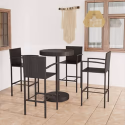 Cet ensemble élégant de bar de jardin vous permet de passer des moments agréables et confortables avec votre famille et vos a ...